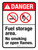 Danger: Fuel Storage Area No Smoking Or Open Flames ANSI Portrait - Wall Sign