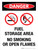 Danger: Fuel Storage Area No Smoking Or Open Flames Portrait - Wall Sign