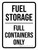 Fuel Storage Full Containers Only Portrait - Wall Sign