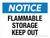 Notice: Flammable Storage Keep Out Landscape - Wall Sign