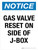 Notice: Gas Valve Reset On Side Of J-Box Portrait - Wall Sign