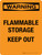 Warning: Flammable Storage Keep Out Portrait - Wall Sign