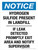Notice: Hydrogen Sulfide Present In Landfill Portrait - Wall Sign