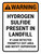 Warning: Hydrogen Sulfide Present In Landfill ANSI Portrait - Wall Sign