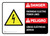 Danger: Overhead Electric Power Lines Bilingual ANSI Landscape - Wall Sign