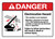 Danger: Electrocution Hazard This Machine Is Not Insulated ANSI Landscape - Wall Sign