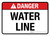 Danger: Water Line ANSI Landscape - Wall Sign