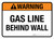Warning: Gas Line Behind Wall ANSI Landscape - Wall Sign