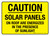 Caution - Solar Panels On Roof Are Energized In The Presence Of Sunlight Landscape - Wall Sign