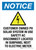 Notice: Customer Owned PV Solar System In Use Safety AC Disconnect Located In Subpanel Next To Electric Meter Portrait - Wall Sign