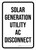 Solar Generation Utility AC Disconnect White Portrait - Wall Sign