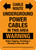 Cable Route Underground Power Cables In This Area (Arrow Both Ways) Portrait - Wall Sign