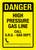 Danger: High Pressure Gas Line Call GRU Gas Dept Portrait - Wall Sign
