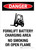 Danger: Forklift Battery Charging Area No Smoking Or Open Flame Portrait - Wall Sign
