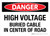 Danger: High Voltage Buried Cable In Center Of Road Landscape - Wall Sign