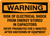 Warning: Risk Of Electrical Shock From Energy Stored In Capacitors Landscape - Wall Sign