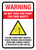 Warning: Do Not Pass This Point For Your Safety - Ice And Other Heavy Objects Can Be Thrown Long Distances From Wind Turbine Towers Portrait - Wall Sign