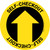 Self-Checkout Yellow-Black Circular - Floor Sign