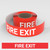 Fire Exit - Smart Stripe Inline Printed Floor Tape