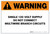 Warning: Single 120-Volt Supply - Solar Panel Label