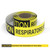 Caution: Respirators Required In This Area - Smart Stripe Inline Printed Floor Tape