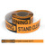 Warning: Stand Clear 20 Ft - Smart Stripe Inline Printed Floor Tape