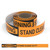 Warning: Stand Clear 25 Ft - Smart Stripe Inline Printed Floor Tape