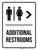 Additional Restrooms (Arrow Right) Portrait - Wall Sign