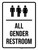 All Gender Restroom Portrait - Wall Sign