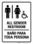 All Gender Restroom (with Wheelchair Icon) Bilingual Spanish Portrait - Wall Sign
