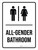 All-Gender Bathroom Portrait - Wall Sign