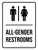 All-Gender Restrooms Portrait - Wall Sign