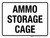 Ammo Storage Cage White Landscape - Wall Sign