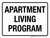 Apartment Living Program White Landscape - Wall Sign
