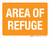 Area Of Refuge Orange Landscape - Wall Sign