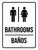 Bathrooms Bilingual Spanish Portrait - Wall Sign