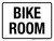 Bike Room White Landscape - Wall Sign