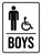 Boys (with Wheelchair Icon) Portrait - Wall Sign