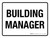 Building Manager White Landscape - Wall Sign