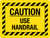 Caution: Use Handrail (Hazard Lines) Landscape - Wall Sign