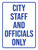 City Staff And Officials Only Blue Portrait - Wall Sign