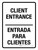 Client Entrance Bilingual Spanish Portrait - Wall Sign