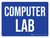 Computer Lab Blue Landscape - Wall Sign