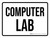 Computer Lab White Landscape - Wall Sign