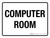Computer Room White Landscape - Wall Sign