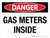 Danger: Gas Meters Inside Landscape - Wall Sign