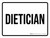 Dietician Landscape - Wall Sign
