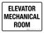 Elevator Mechanical Room White Landscape - Wall Sign