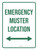 Emergency Muster Location (Double Arrow) Portrait - Wall Sign