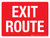 Exit Route Red Landscape - Wall Sign